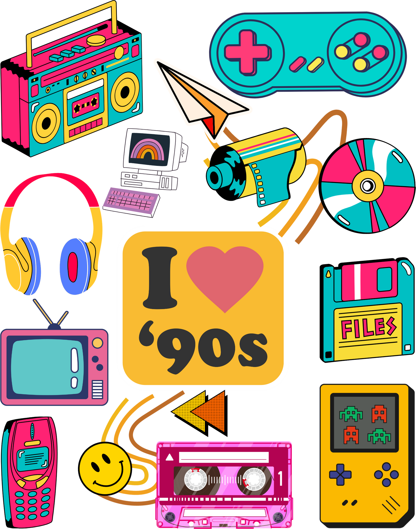 Bilkool I Love 90s Aluminium Sipper Bottle 750 ml