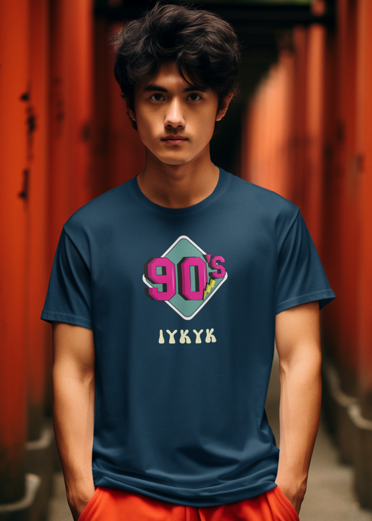 Bilkool 90s IYKYK Cotton Half Sleeve T-Shirt