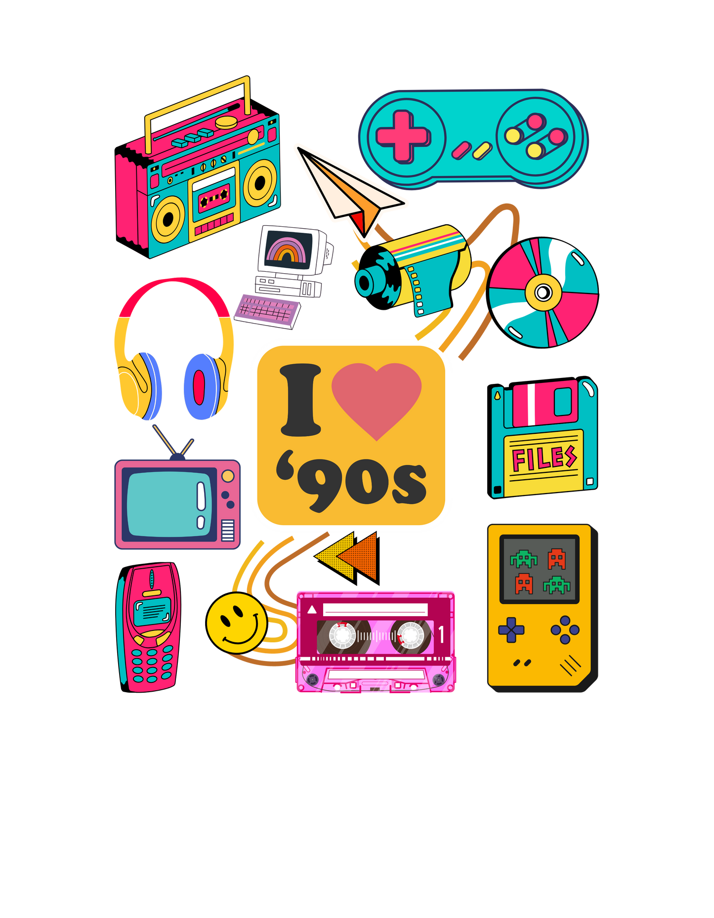 Bilkool I Luv 90s Cotton Sweatshirt