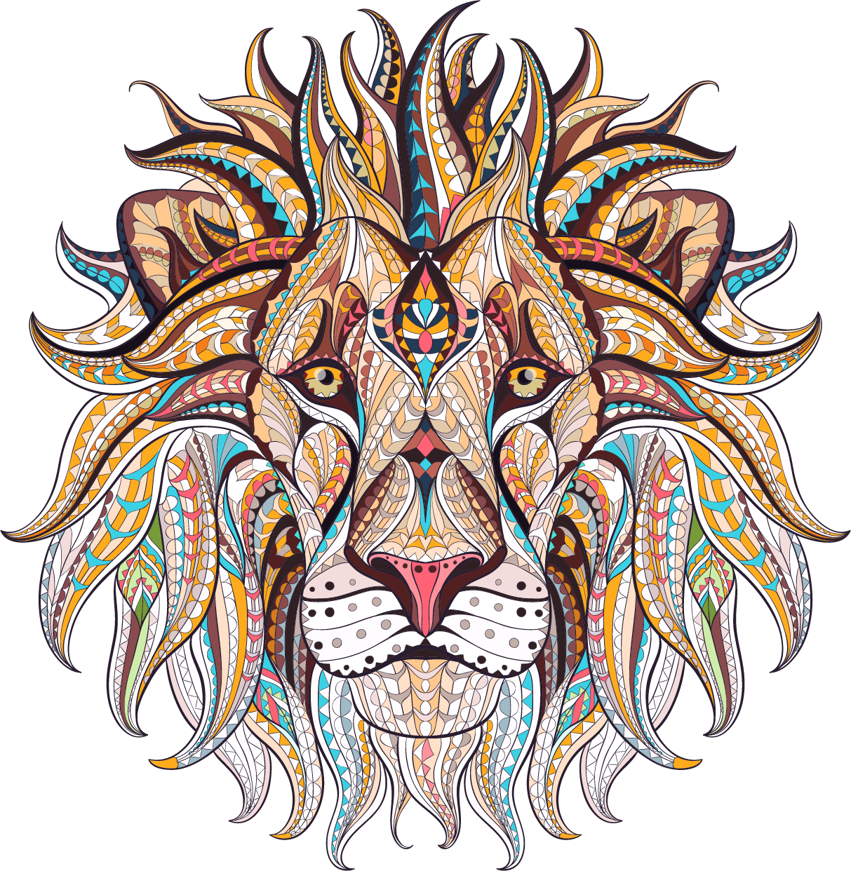 Bilkool Ethnic Lion Cotton Sweatshirt