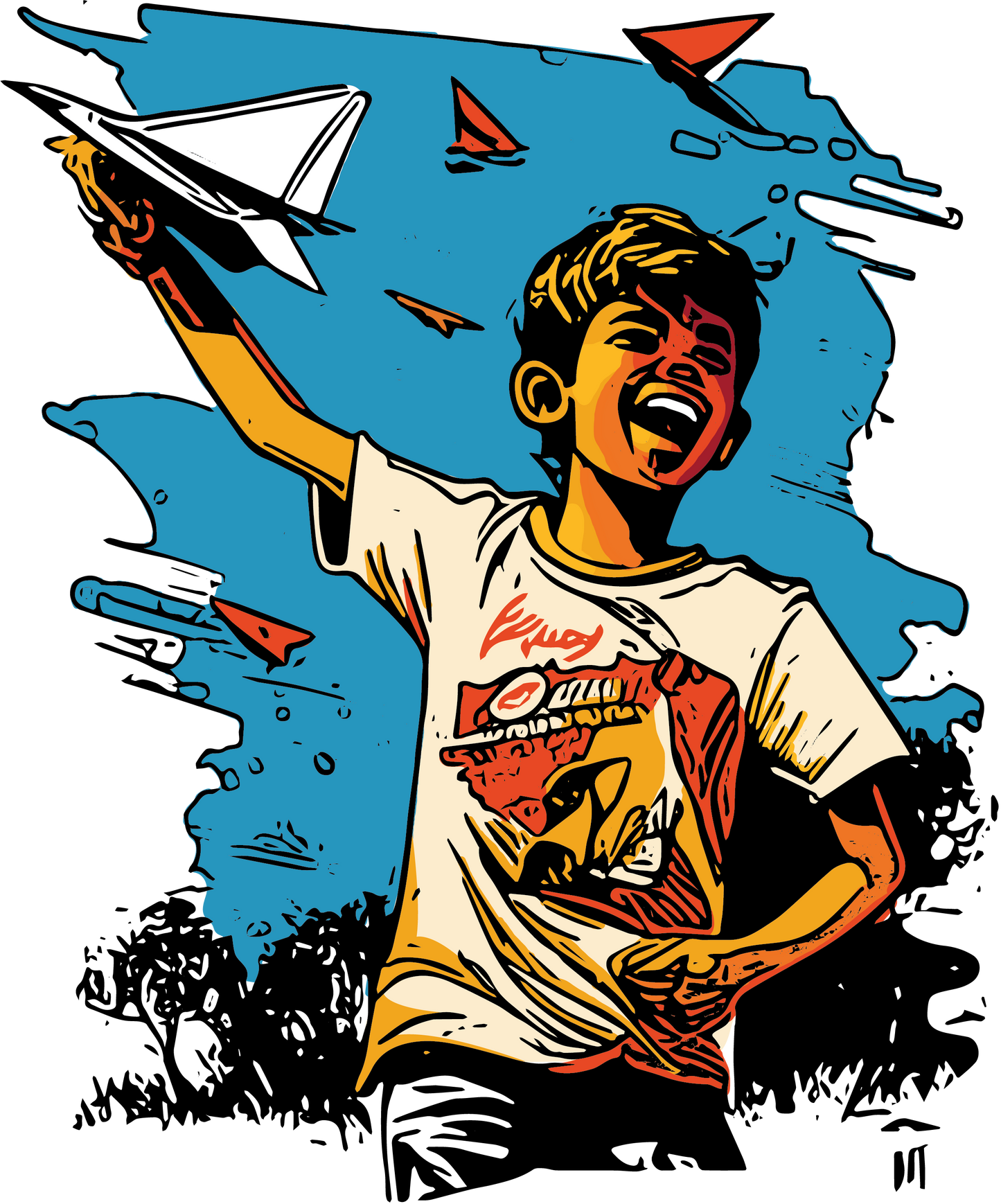 Bilkool Paper Planes Cotton Sweatshirt