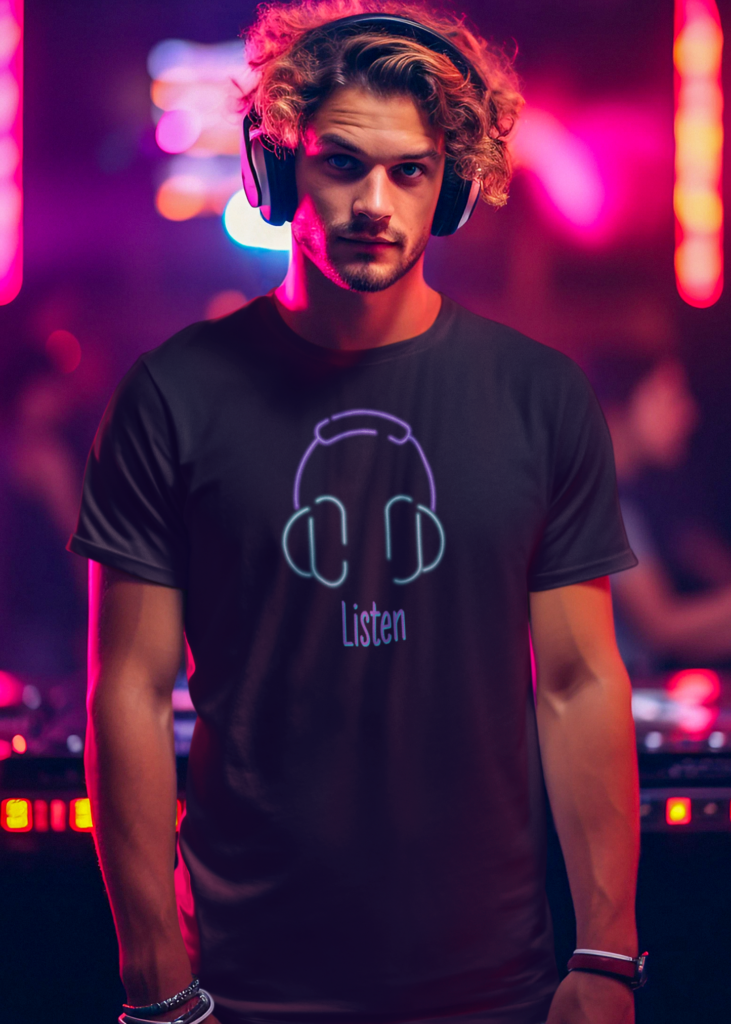 Bilkool Listen Half Sleeve Cotton T Shirt