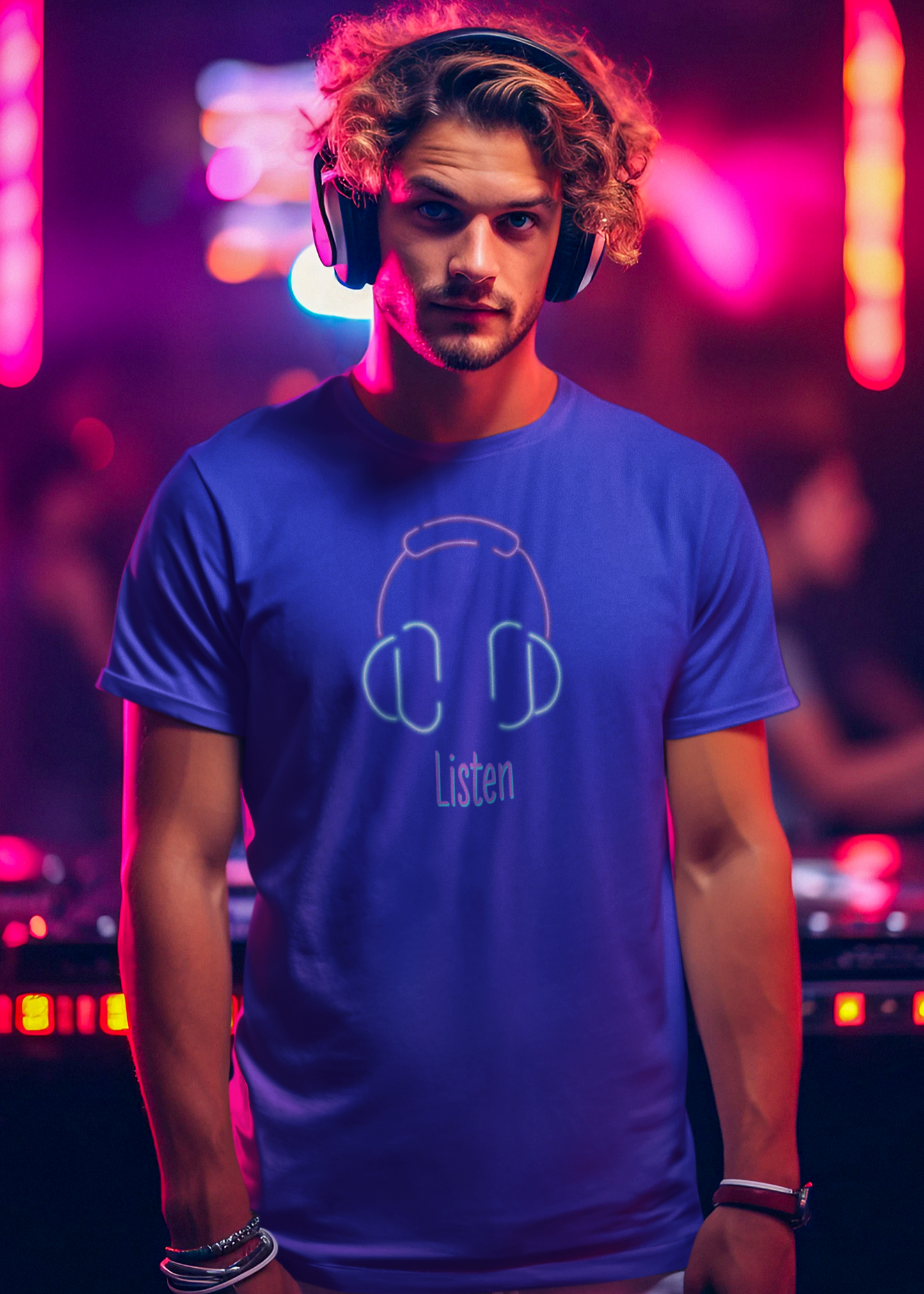 Bilkool Listen Half Sleeve Cotton T Shirt