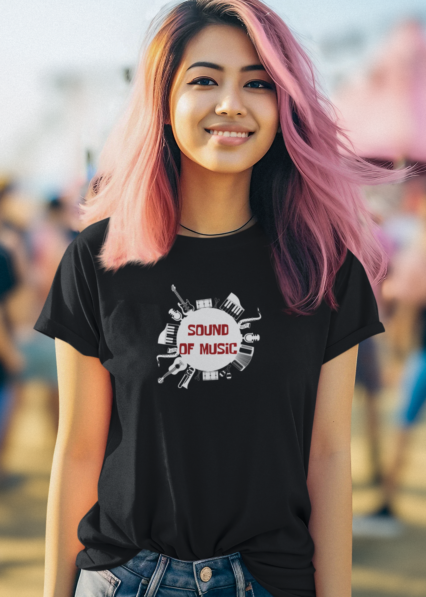 Bilkool Sound Of Music Cotton Half Sleeve T-Shirt