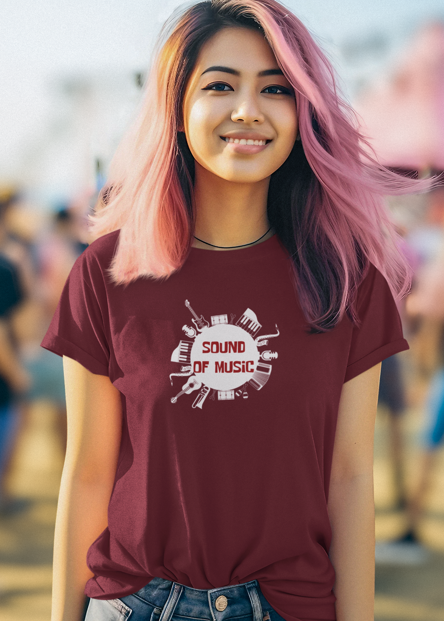 Bilkool Sound Of Music Cotton Half Sleeve T-Shirt