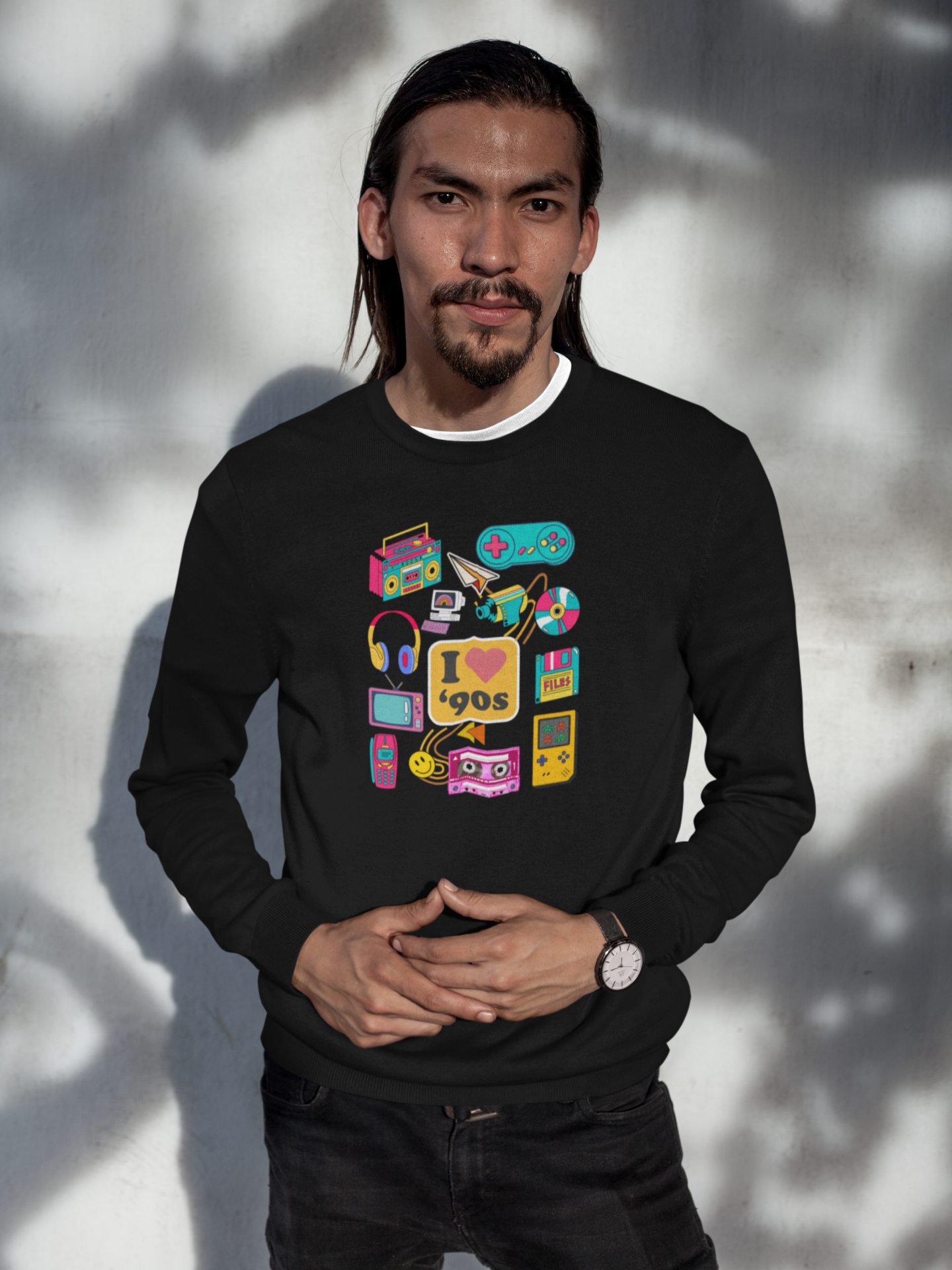 Bilkool I Luv 90s Cotton Sweatshirt