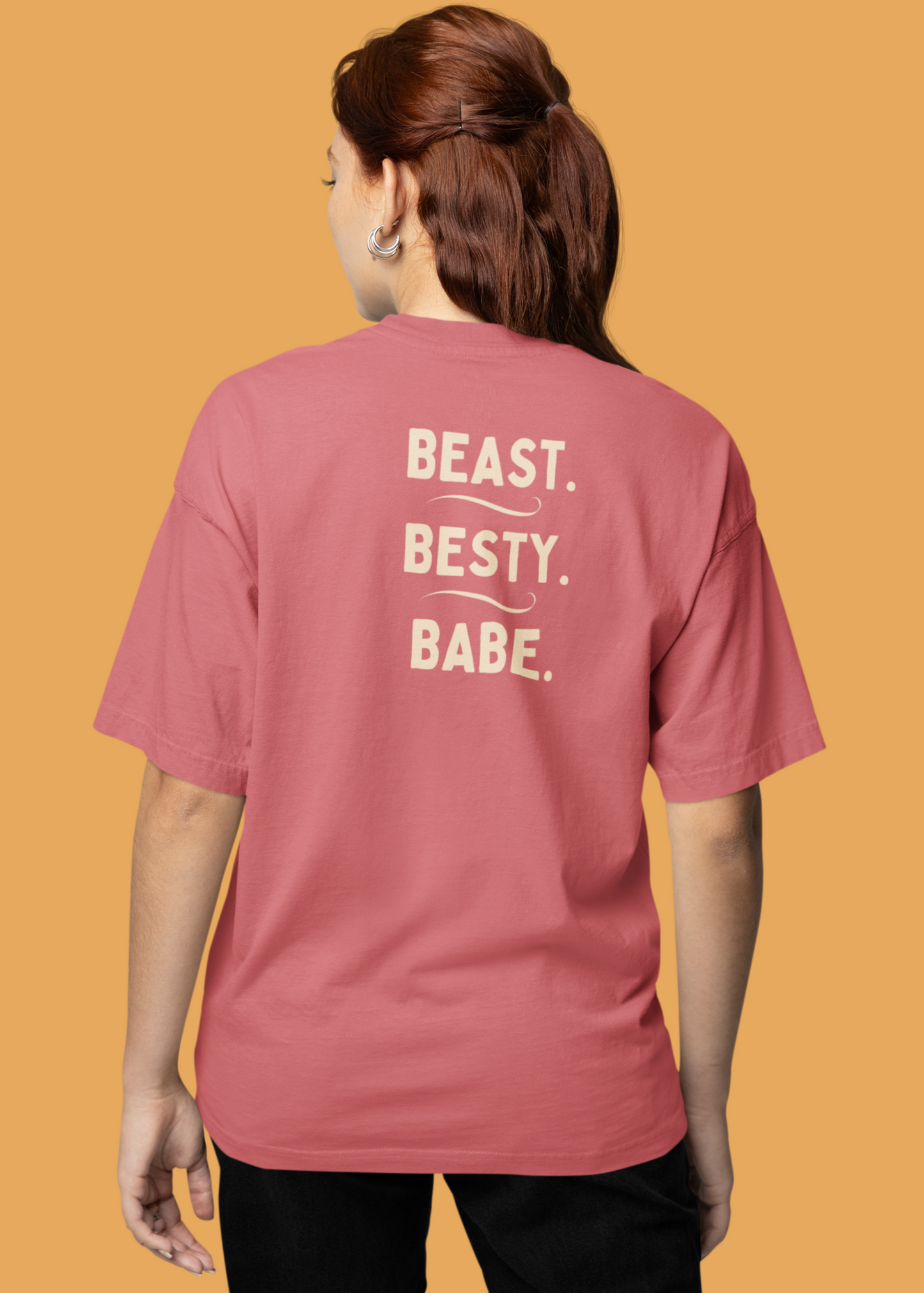 Bilkool Beast Besty Babe Oversized T-Shirt Design for Women