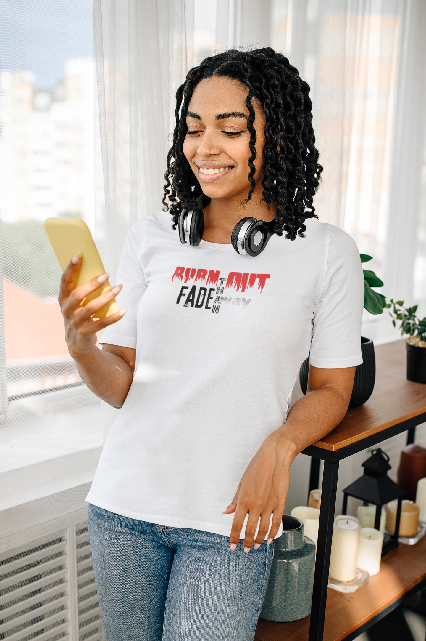 Bilkool Burn Out Cotton Half Sleeve T-Shirt