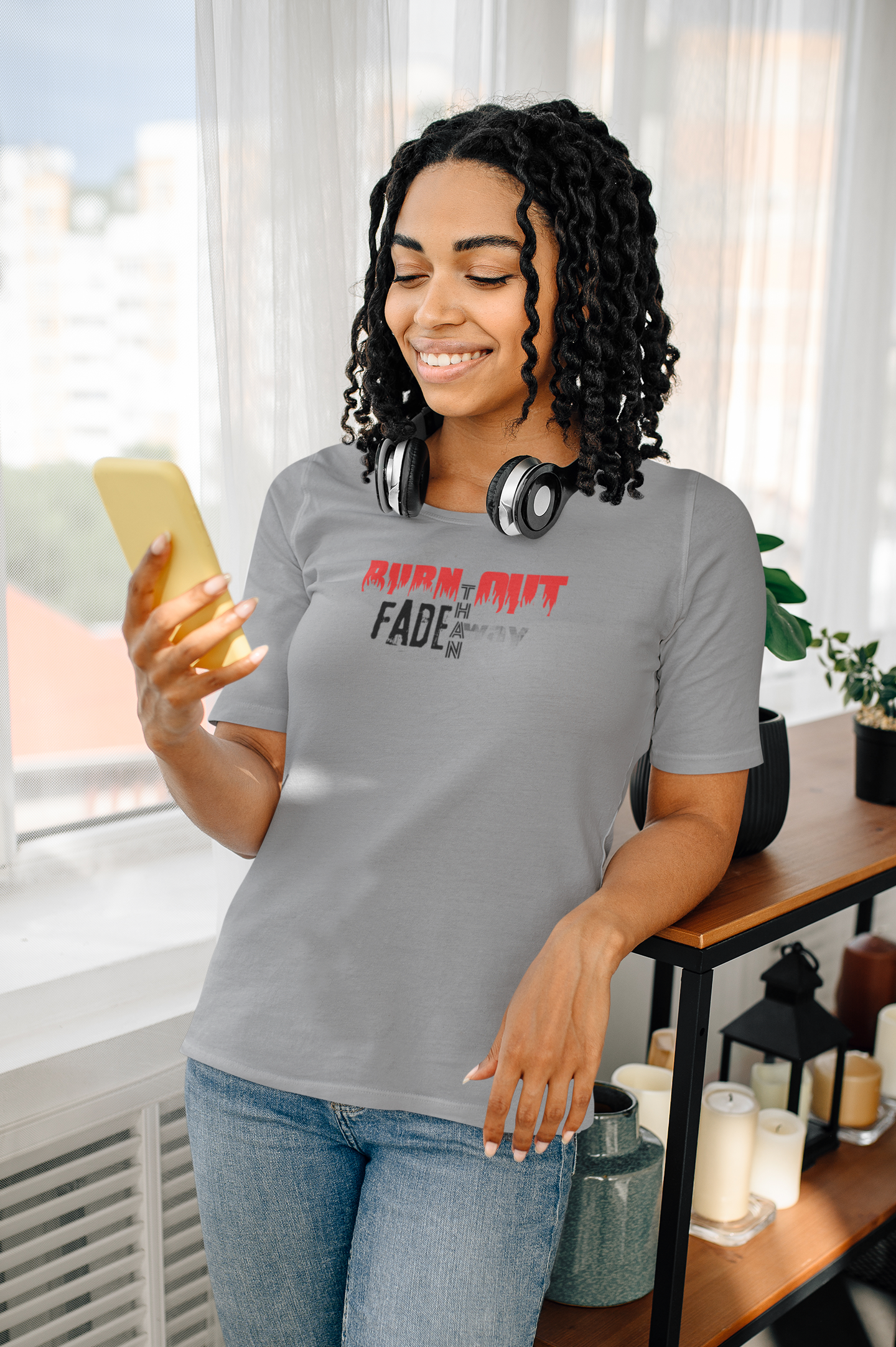 Bilkool Burn Out Cotton Half Sleeve T-Shirt