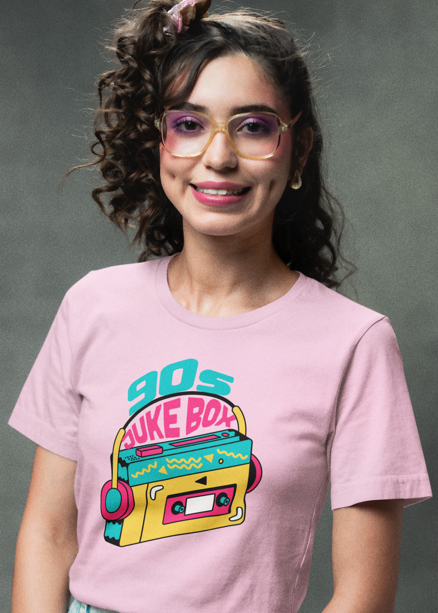 Bilkool 90's Juke Box Cotton Half Sleeve T-Shirt