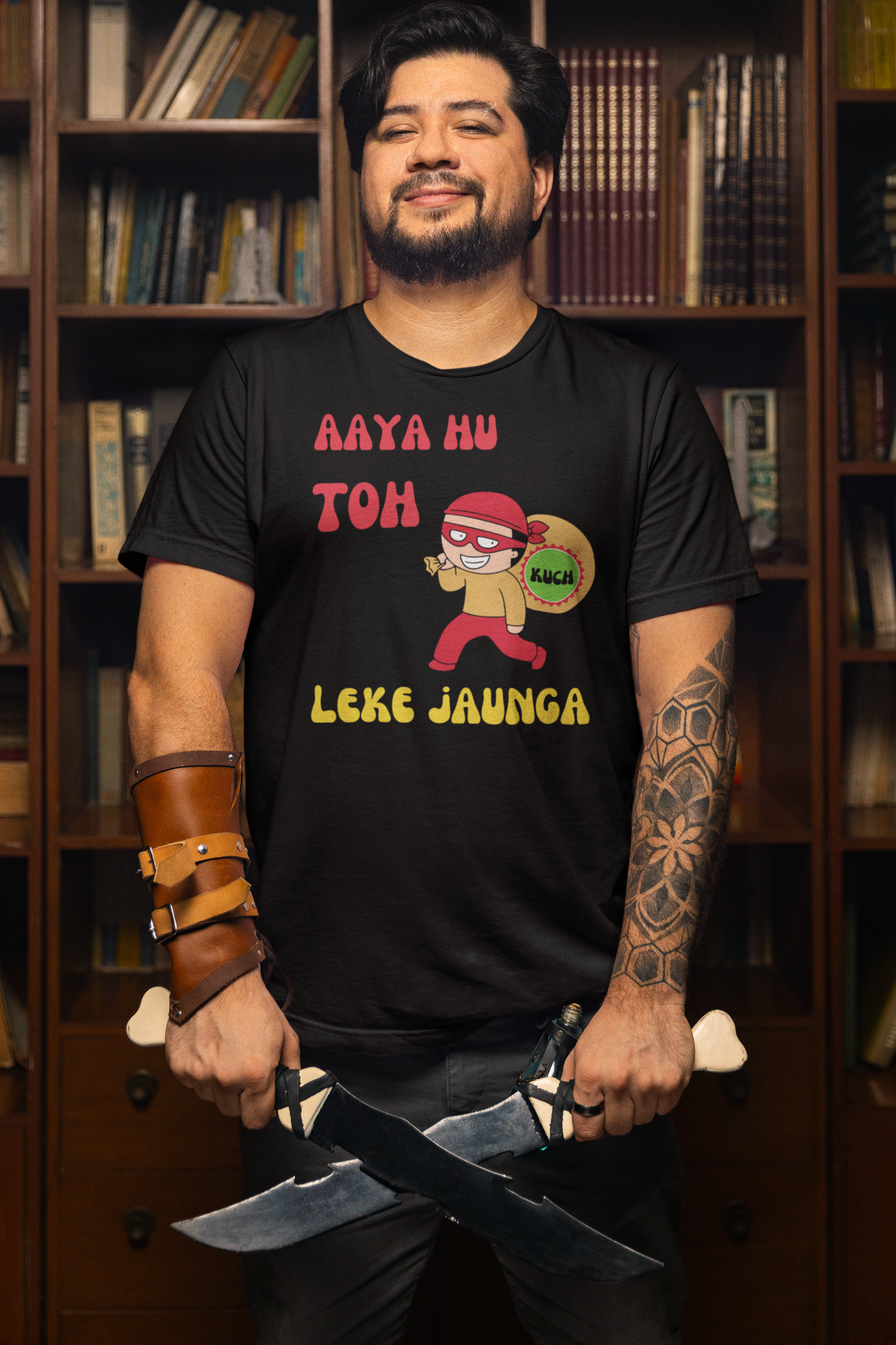 Bilkool Kuch Leke Jaunga Cotton Half Sleeve T-Shirt