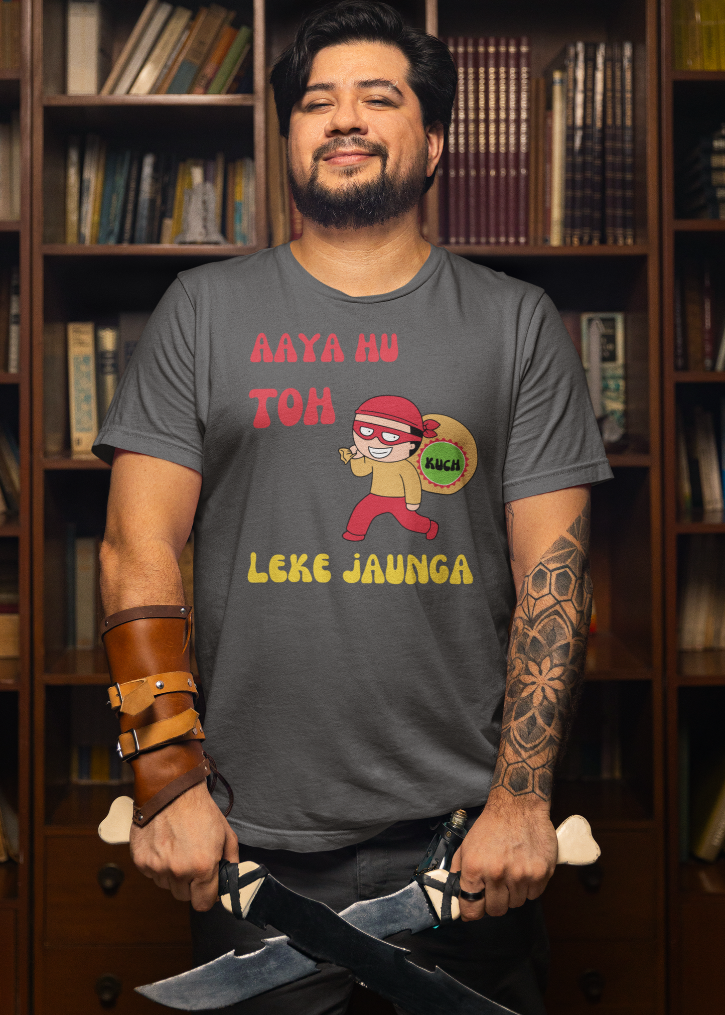 Bilkool Kuch Leke Jaunga Cotton Half Sleeve T-Shirt