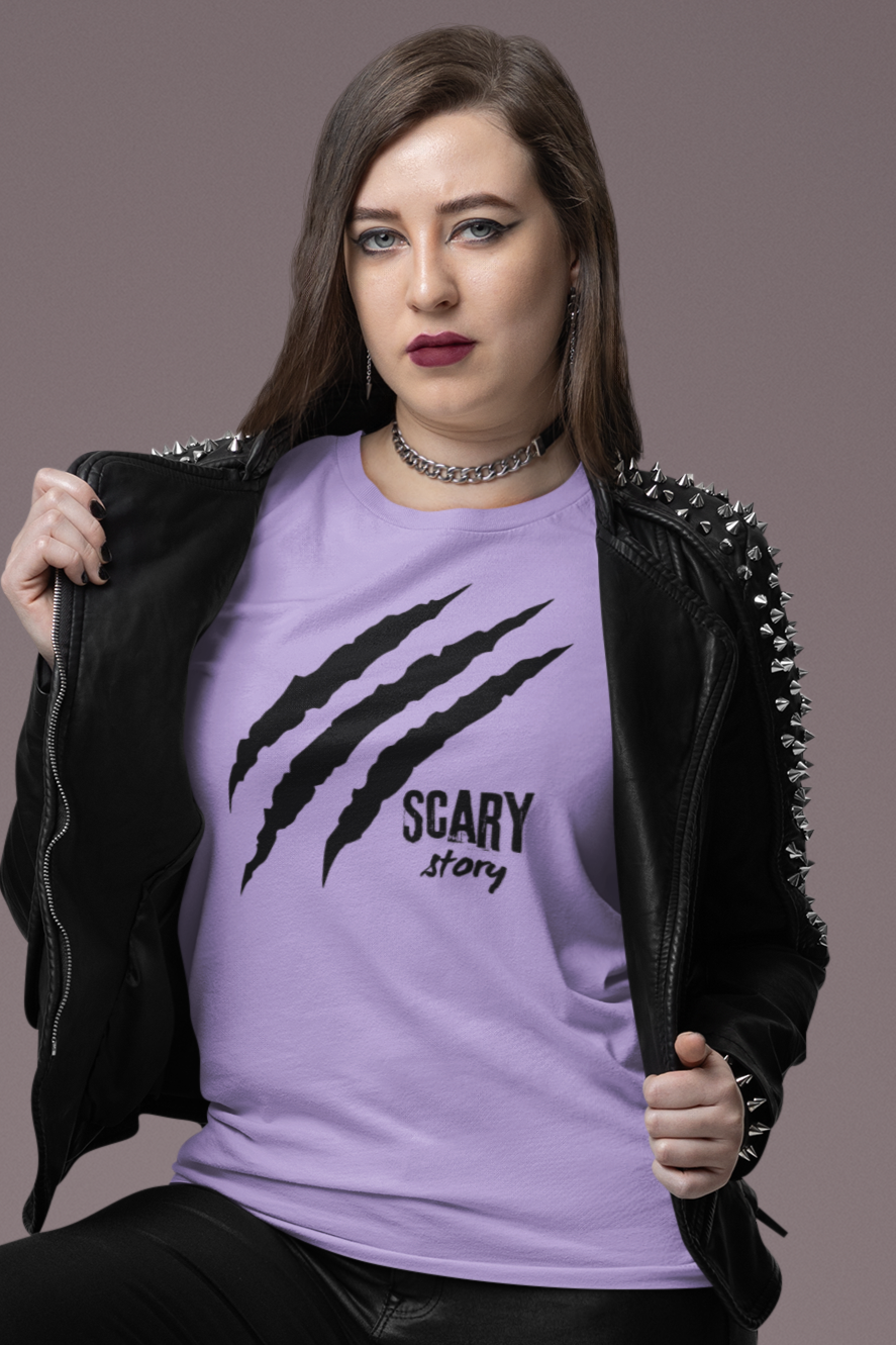 Bilkool Scary Story Oversized T-Shirt Design for Women