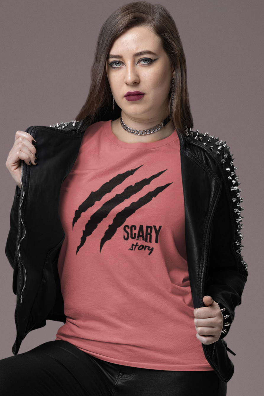 Bilkool Scary Story Oversized T-Shirt Design for Women