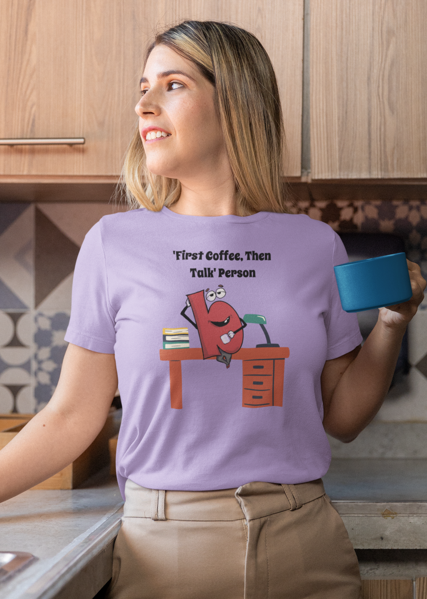 Bilkool First Coffee Cotton Half Sleeve T-Shirt