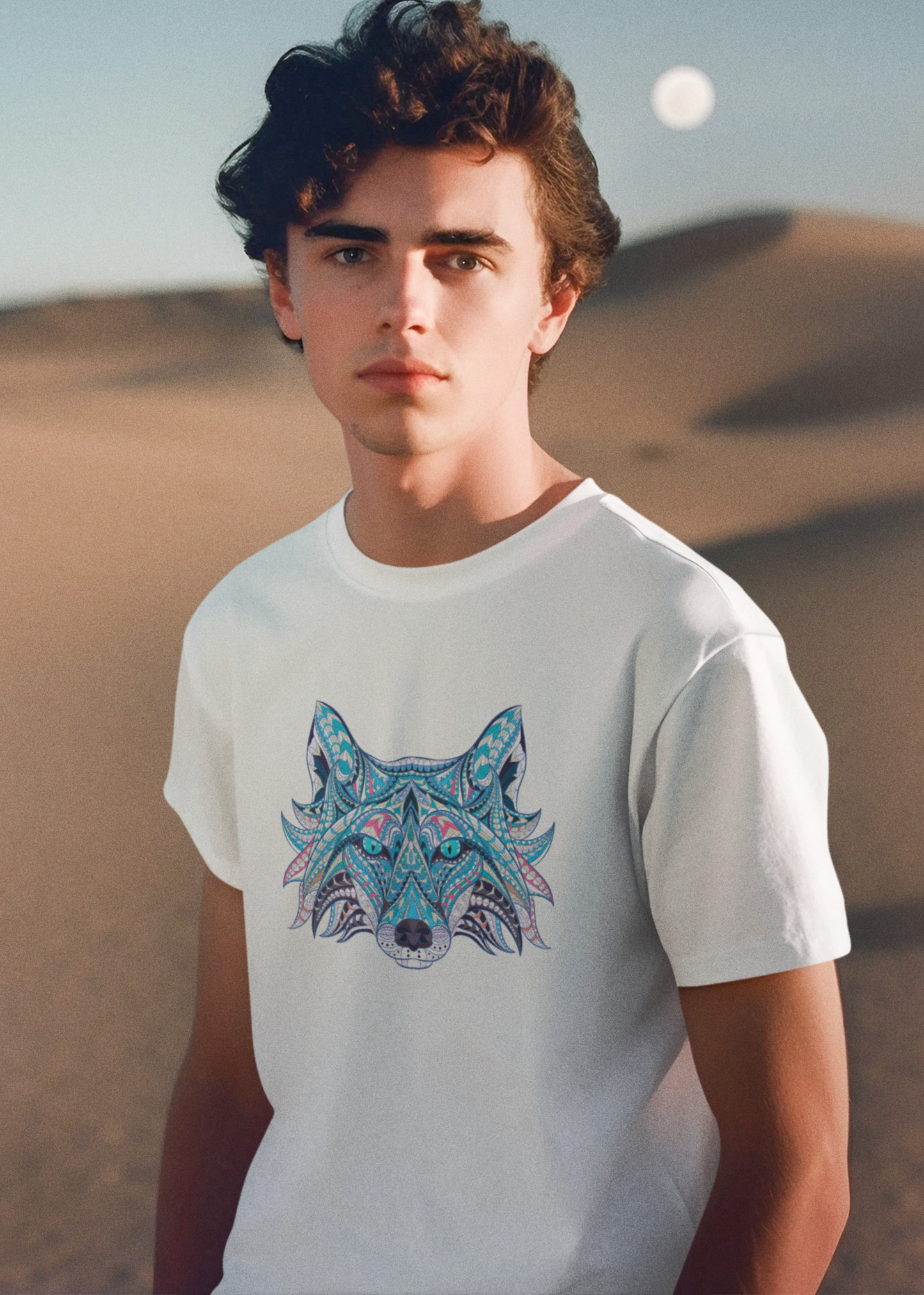 Bilkool Blue Fox Cotton Half Sleeve T-Shirt