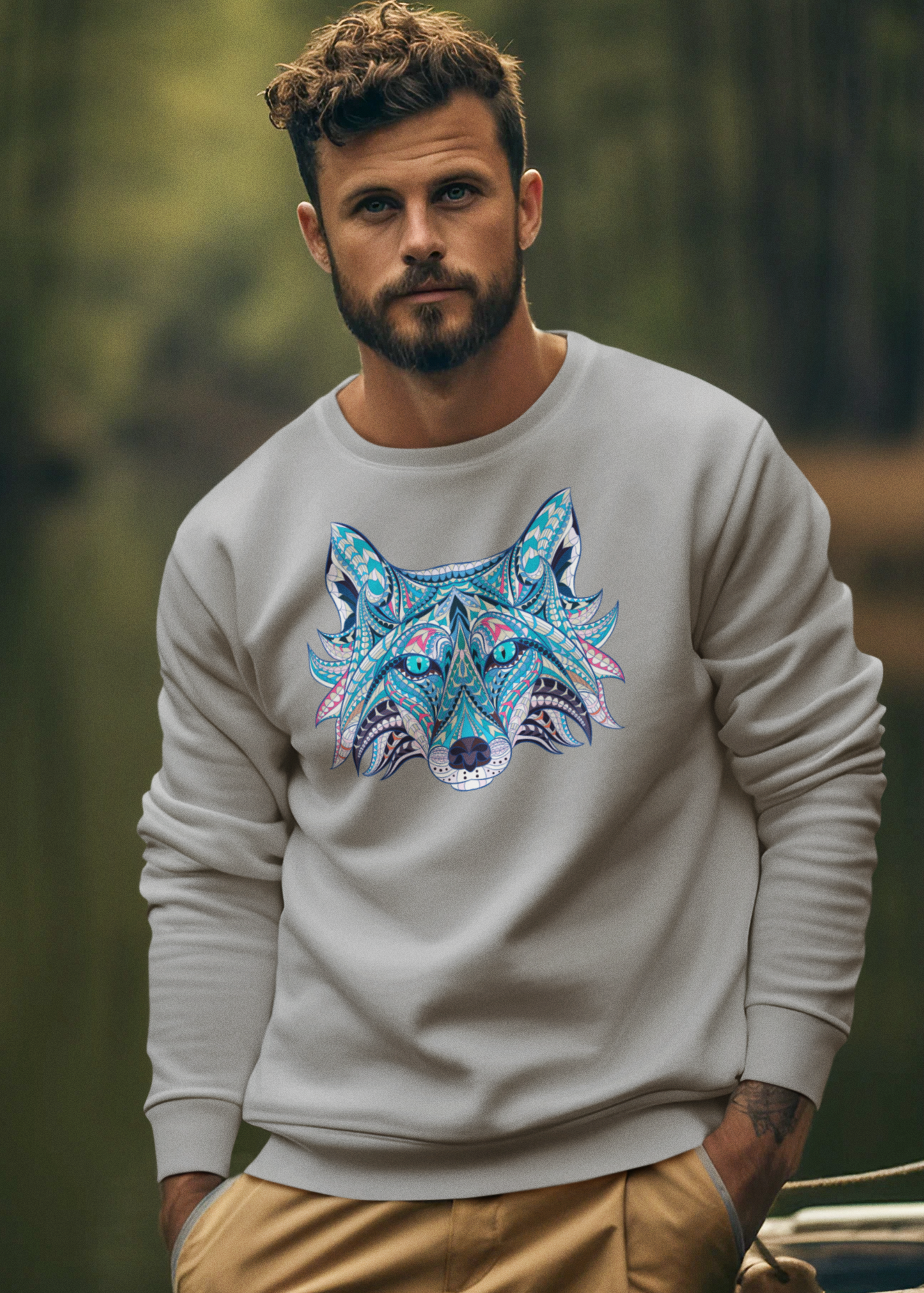 Bilkool Neela Bhediya Cotton Sweatshirt