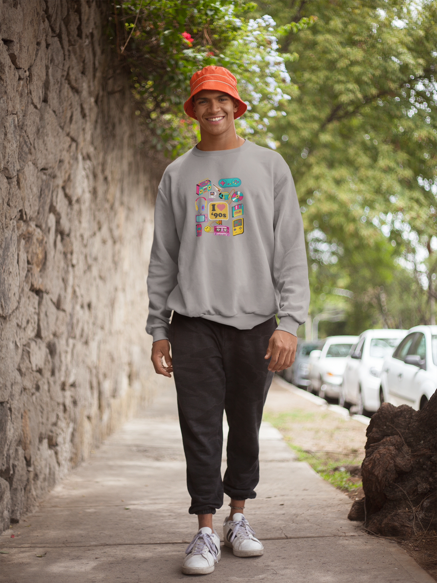 Bilkool Day in the life of 90s Cotton Sweatshirt
