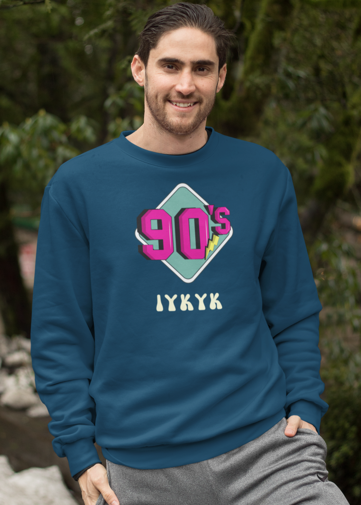 Bilkool 90s IYKYK Cotton Sweatshirt