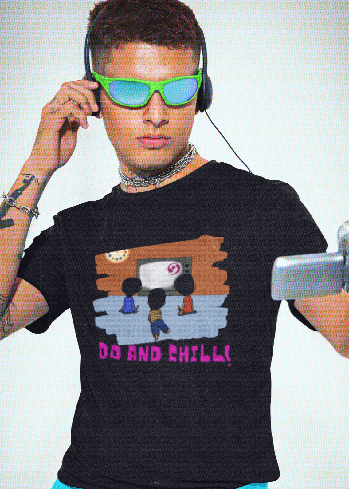 Bilkool DD and Chill With Friends Cotton Half Sleeve T-Shirt