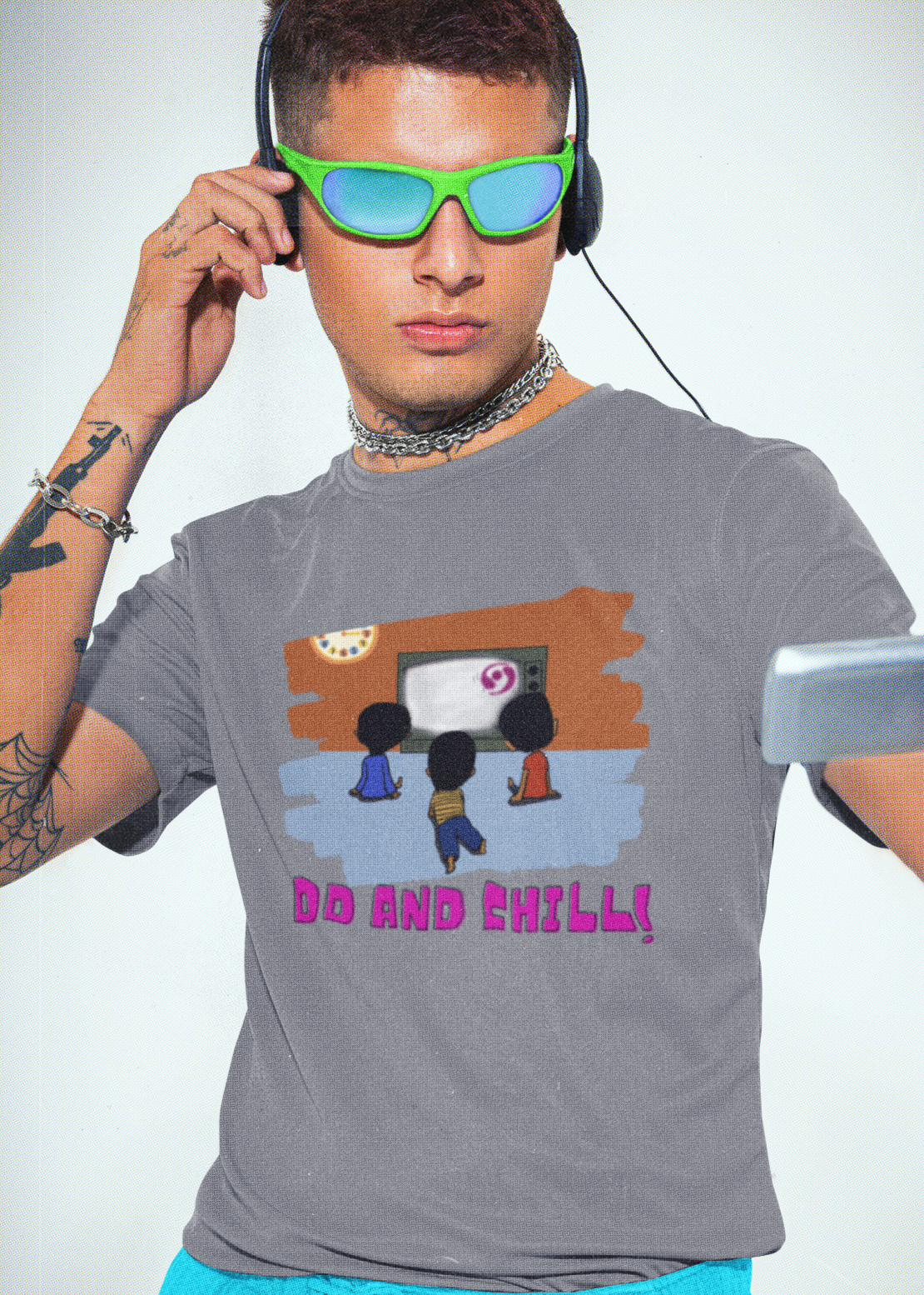 Bilkool DD and Chill With Friends Cotton Half Sleeve T-Shirt