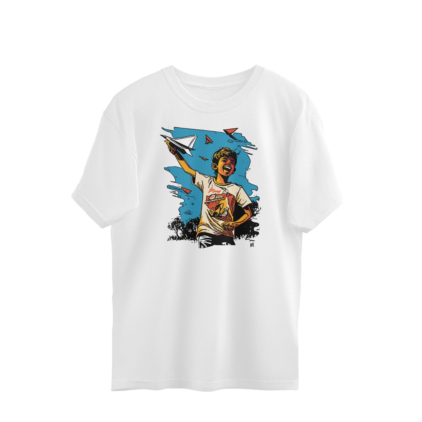 Bilkool Paper Planes Oversized T-Shirts