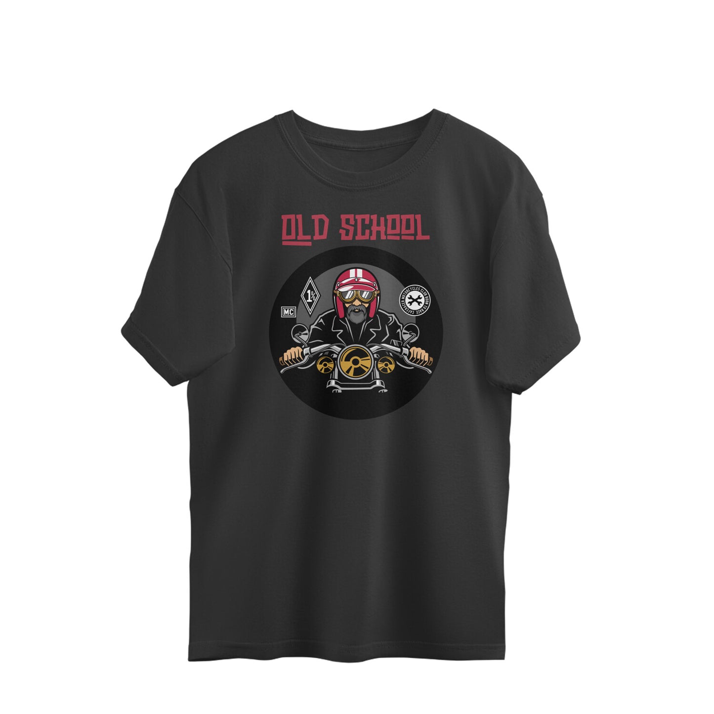 Bilkool Old School Biker Oversized T-shirt