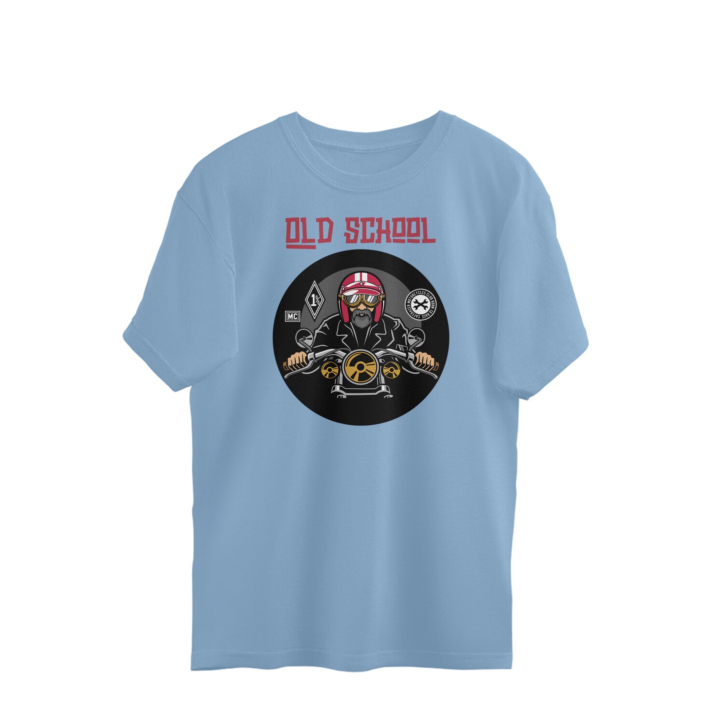 Bilkool Old School Biker Oversized T-shirt
