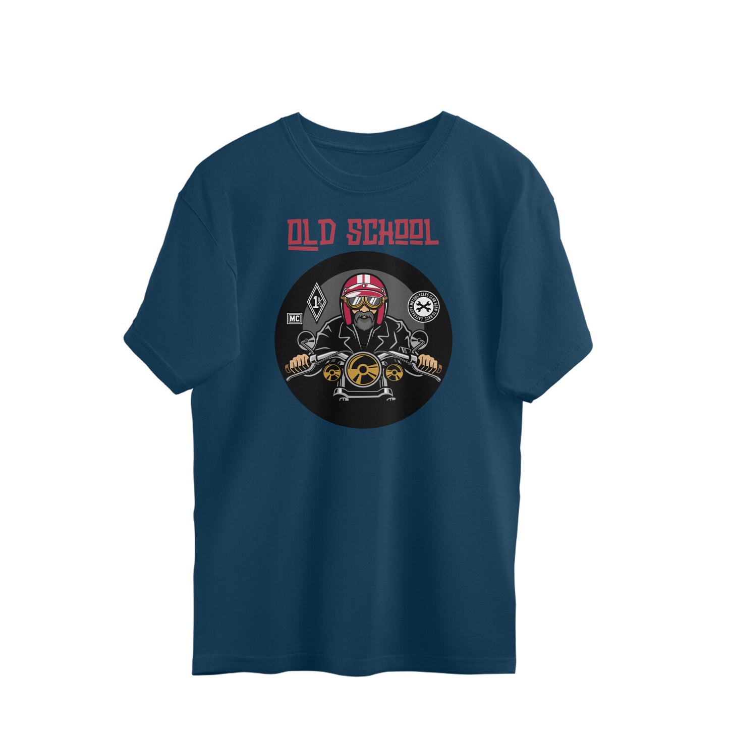Bilkool Old School Biker Oversized T-shirt