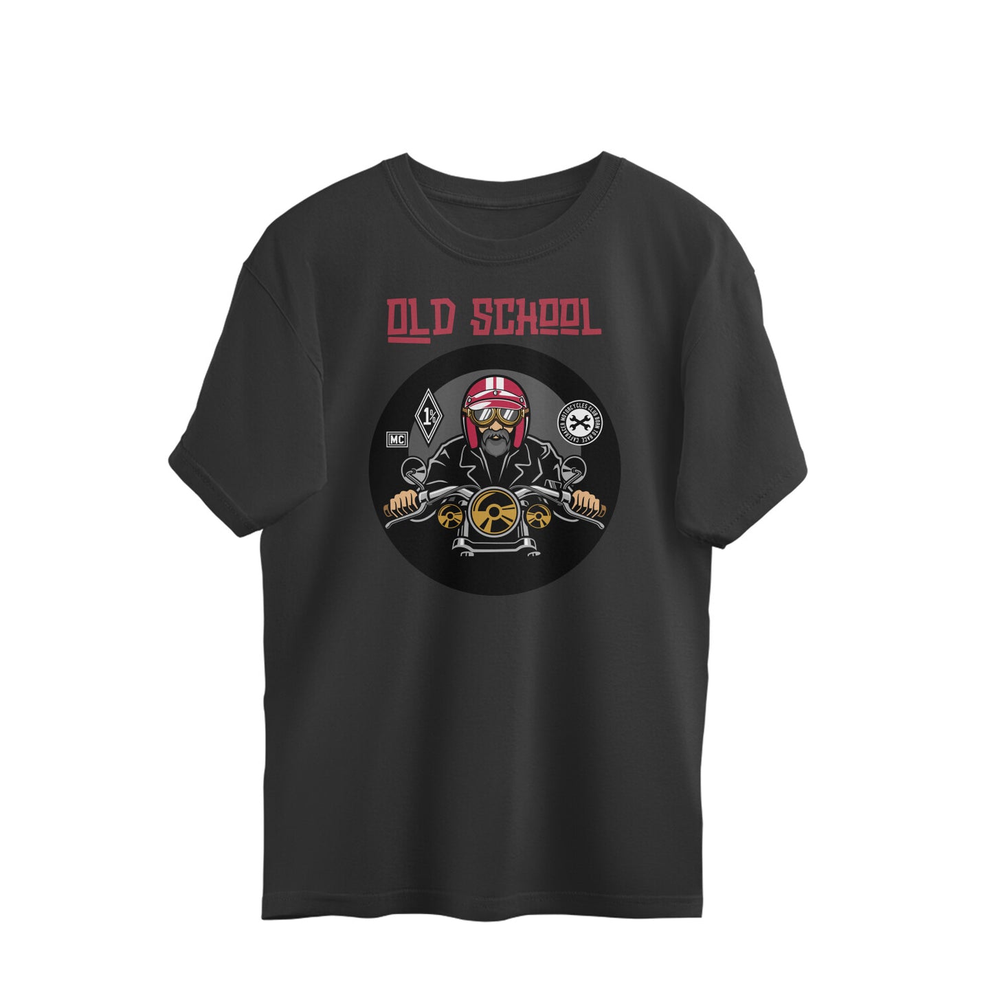 Bilkool Old School Biker Oversized T-shirt