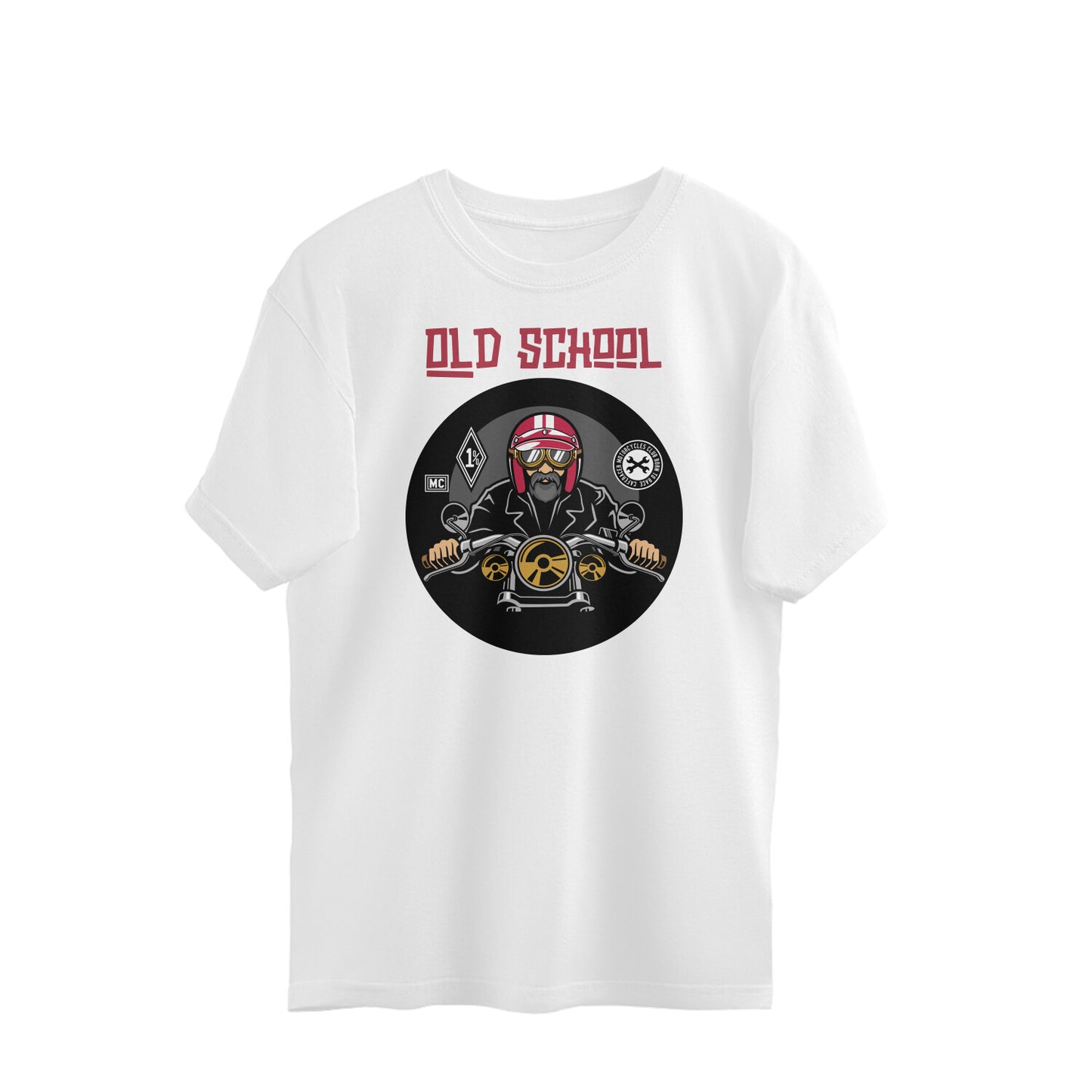 Bilkool Old School Biker Oversized T-shirt