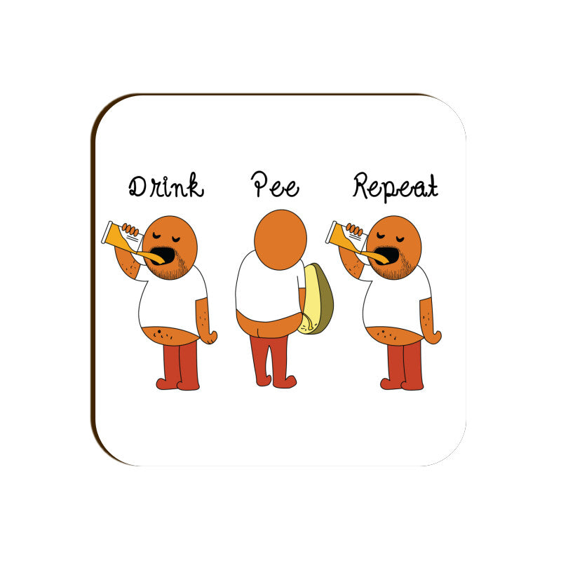 Bilkool Drink Pee Repeat Coaster