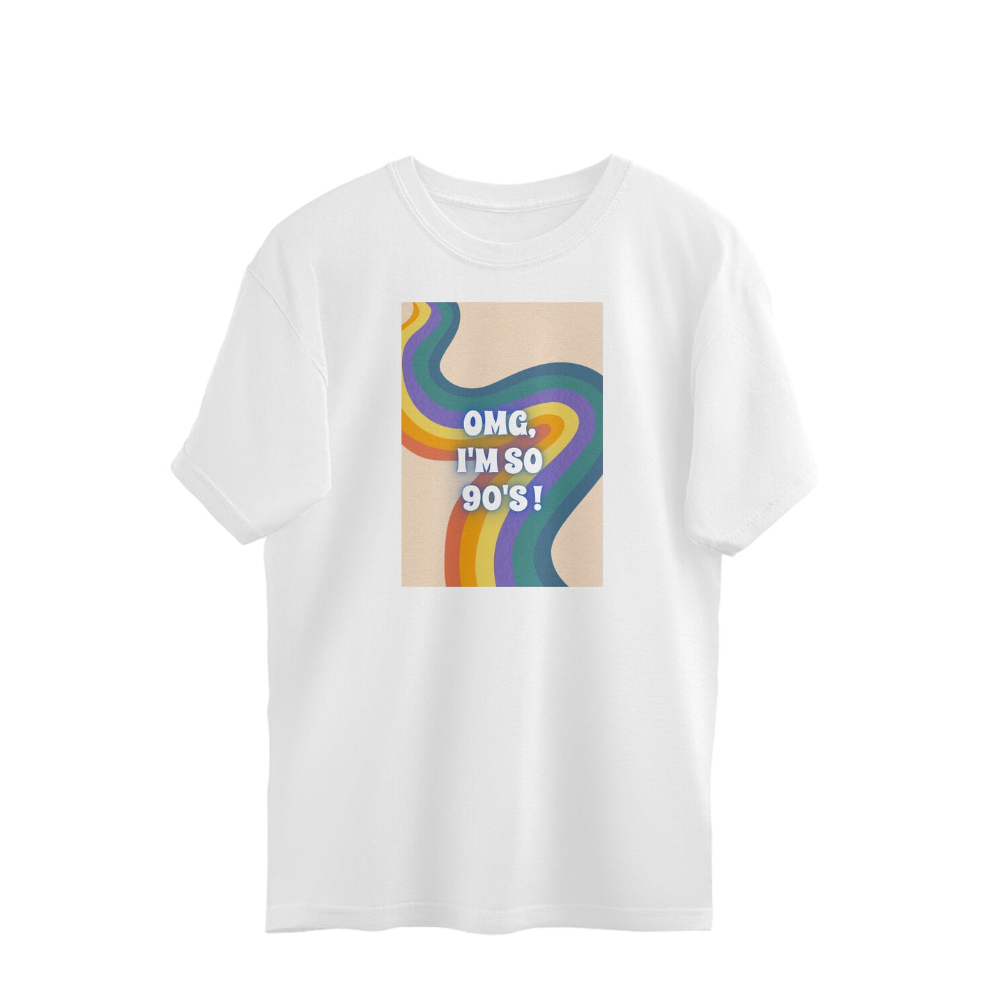 Bilkool OMG I'm So 90's Oversized T-Shirts