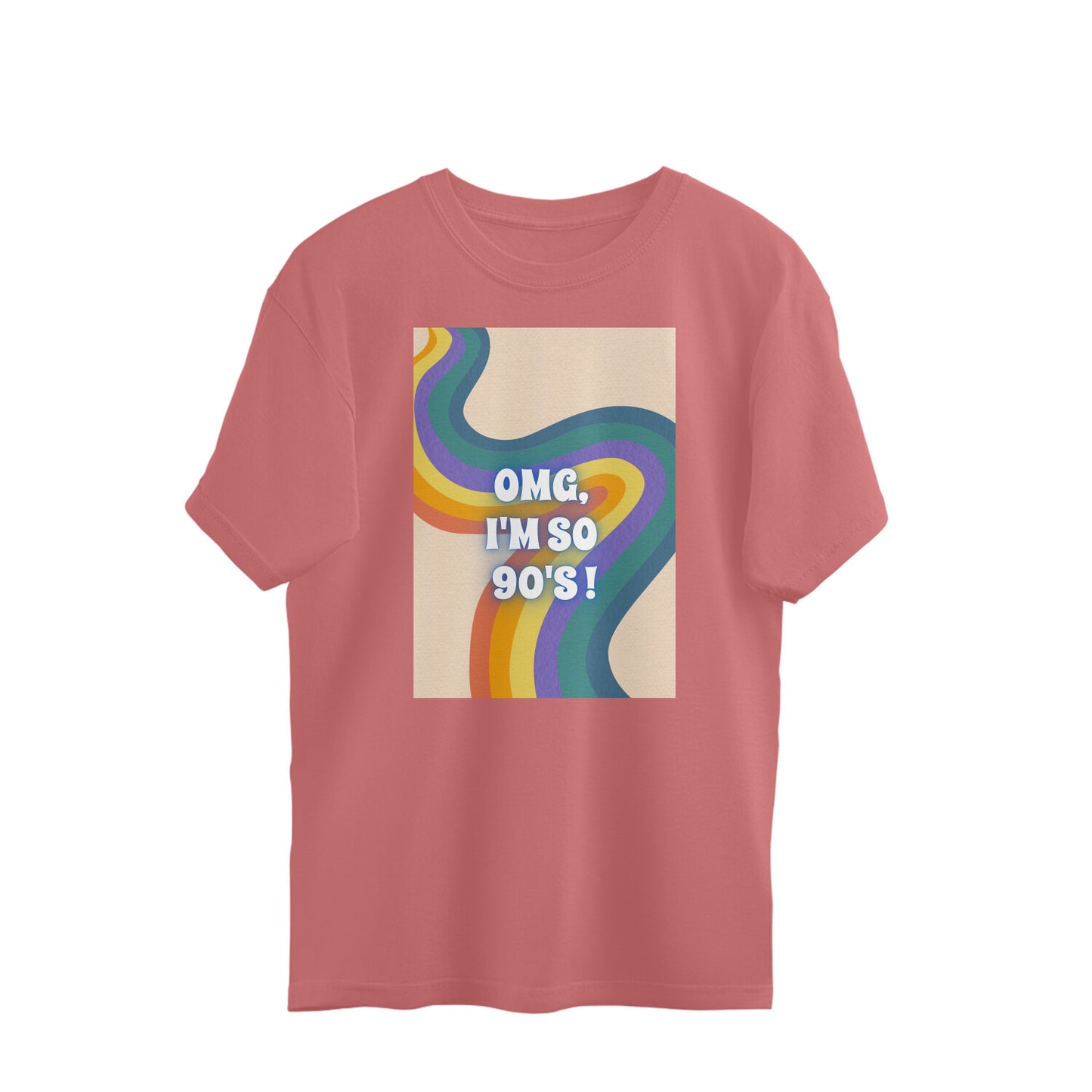 Bilkool OMG I'm So 90's Oversized T-Shirts