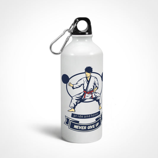 Bilkool Karate Never Give Up Aluminium Sipper Bottle 750 ml