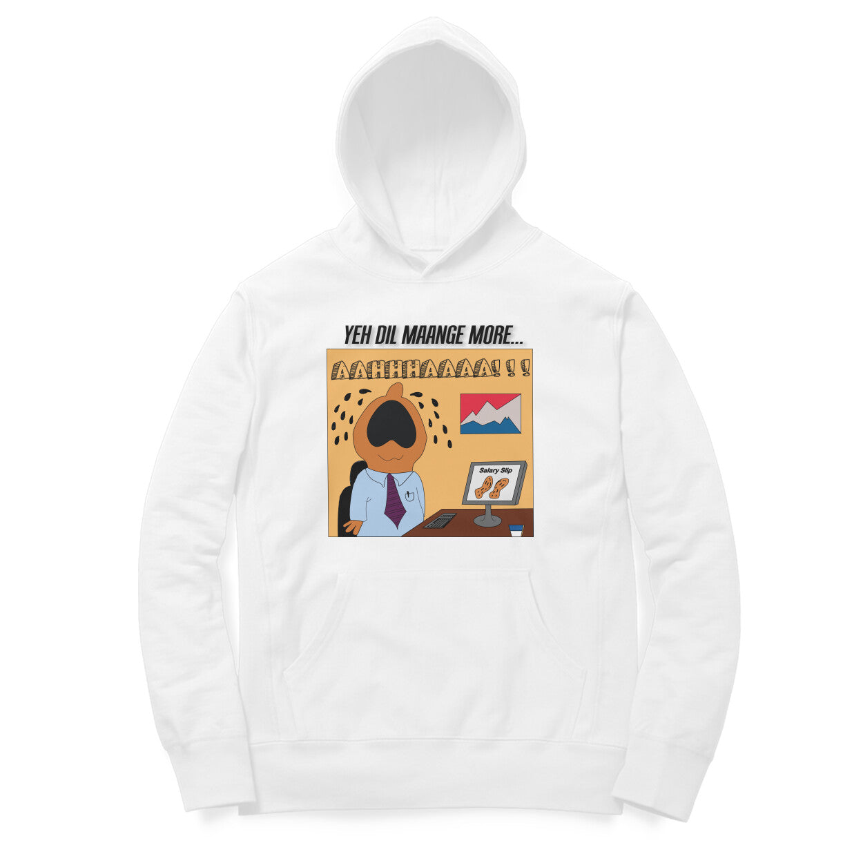 Bilkool Sad Salary Cotton Hoodies