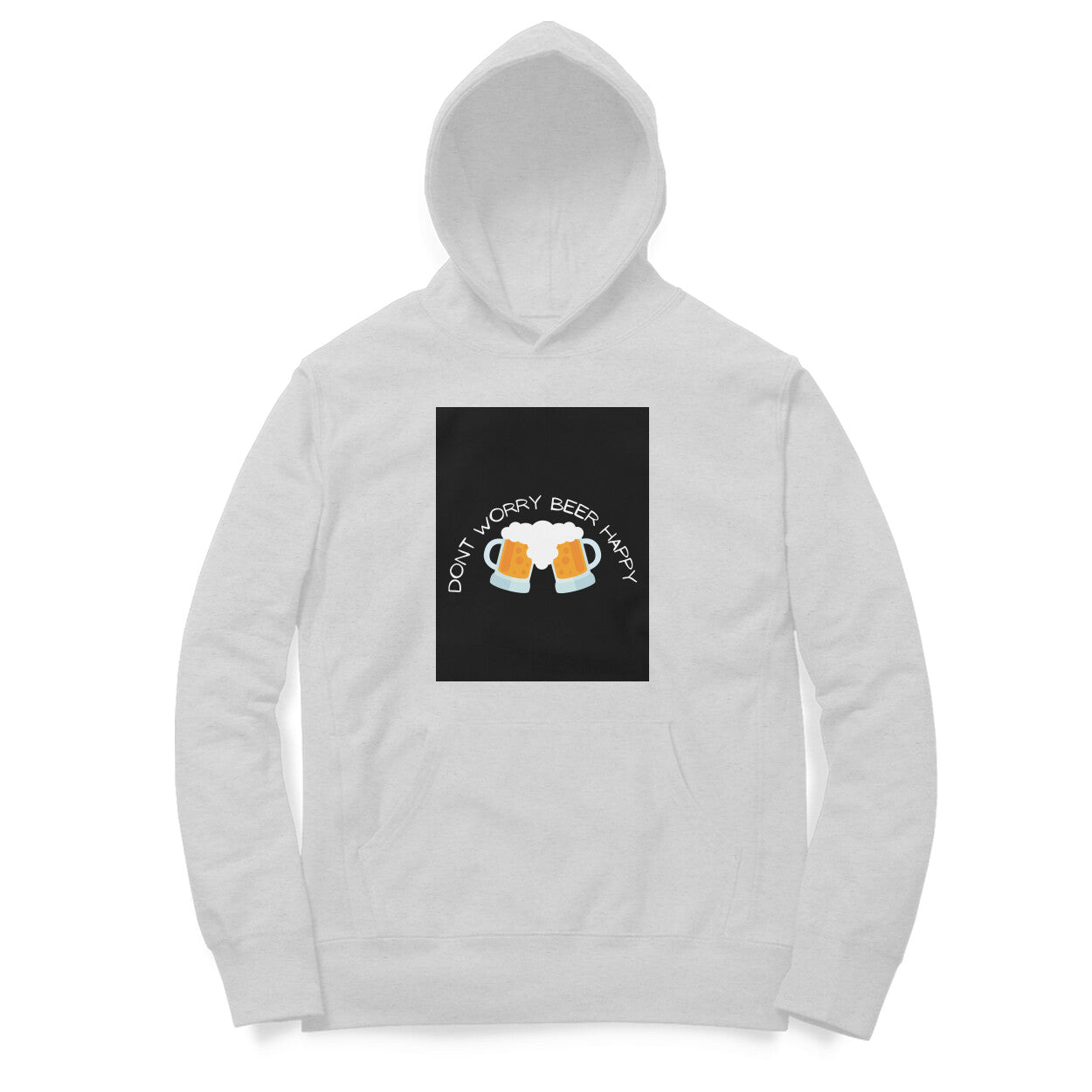 Bilkool Dont Worry Beer Happy Cotton Hoodies