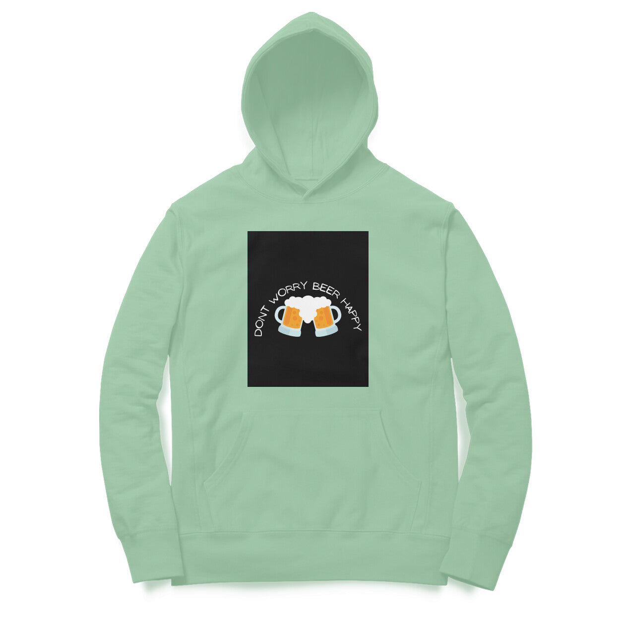 Bilkool Dont Worry Beer Happy Cotton Hoodies