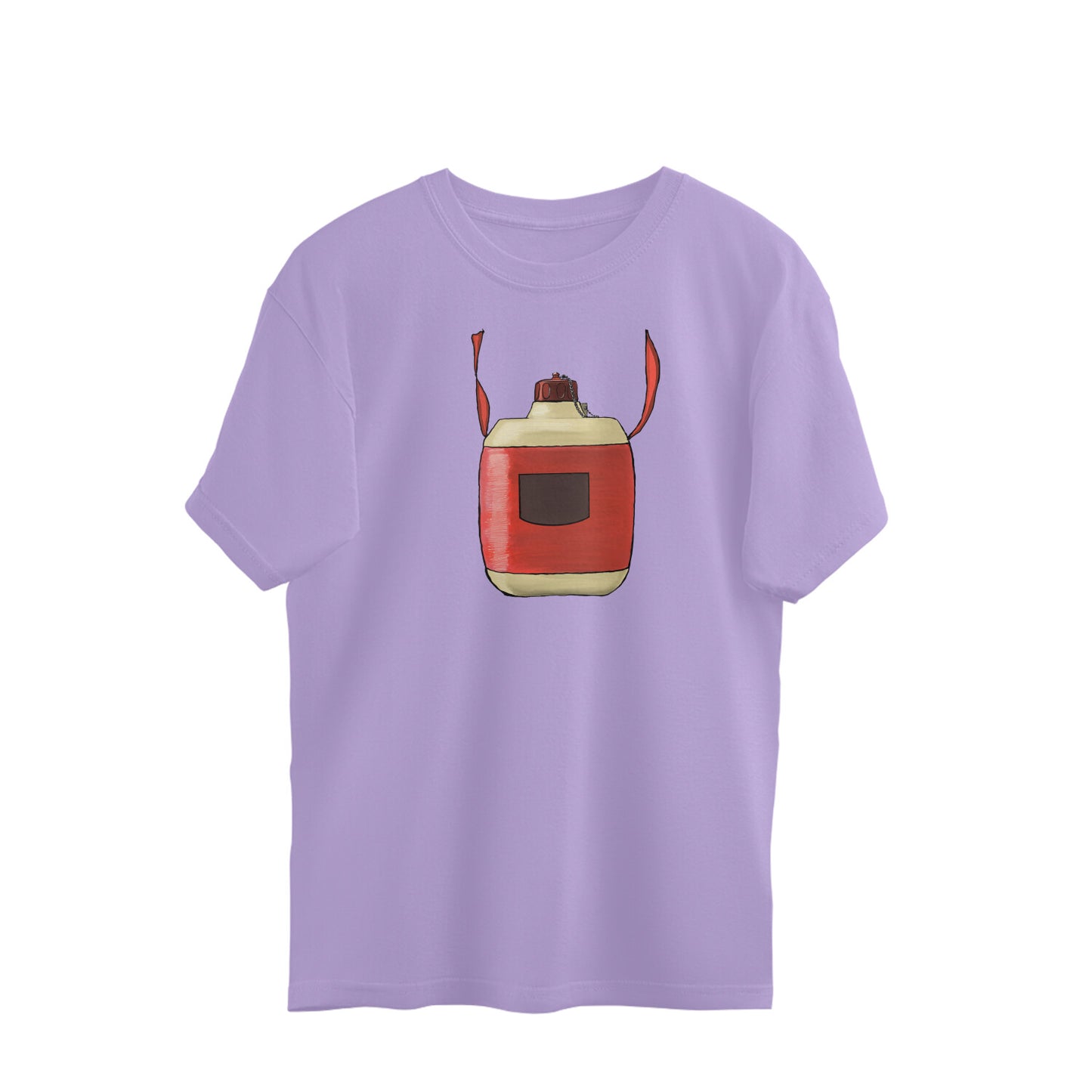 Bilkool Old School Water Bottle Oversized T-Shirt