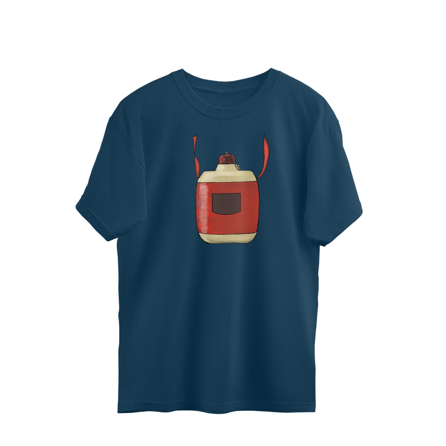 Bilkool Old School Water Bottle Oversized T-Shirt