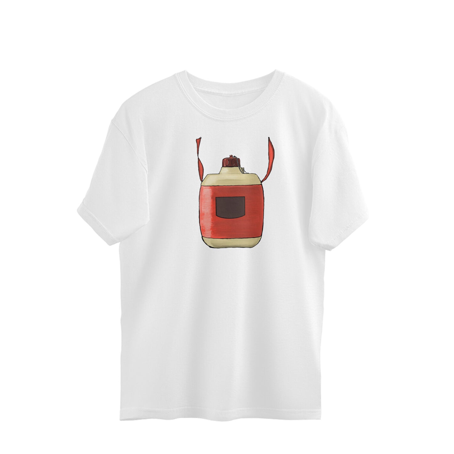 Bilkool Old School Water Bottle Oversized T-Shirt