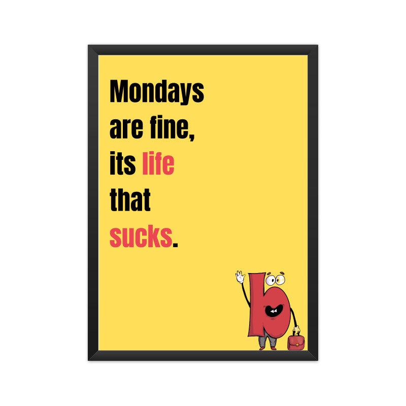 Bilkool Monday A4 Poster