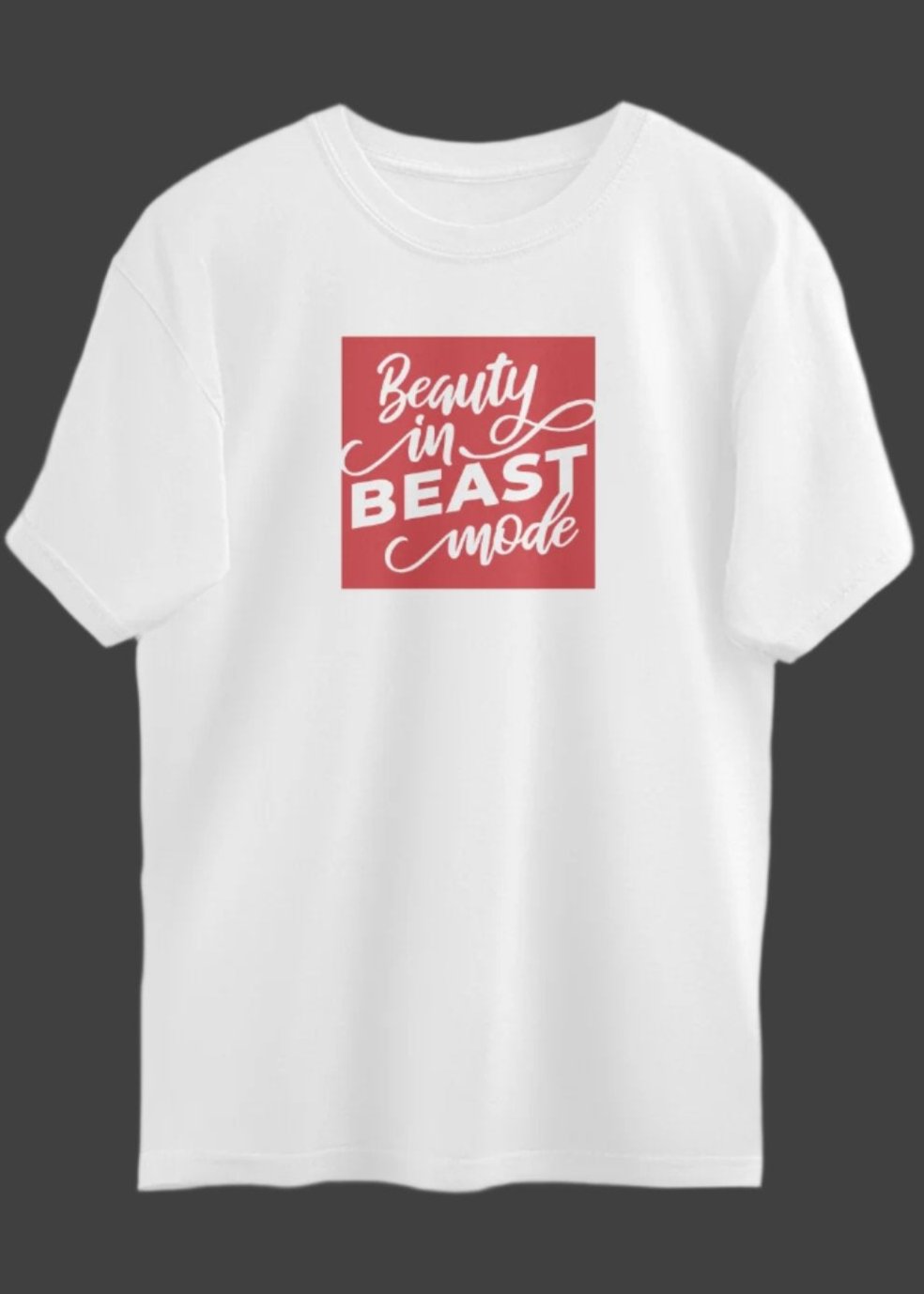 Bilkool Beauty in Beast Mode Oversized T-Shirt Design for Women