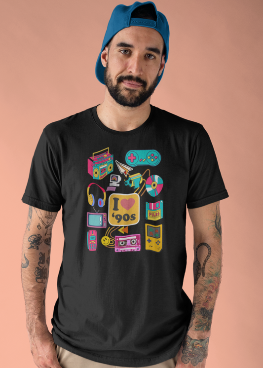 Bilkool I Luv 90s Half Sleeve Cotton T Shirt