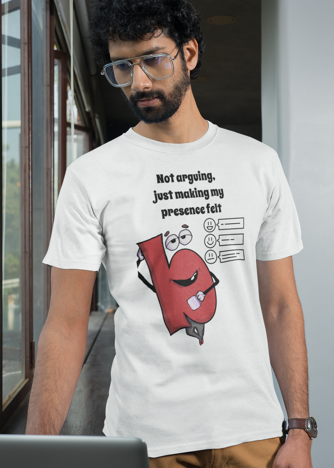 Bilkool Not Arguing Cotton Half Sleeve T-Shirt