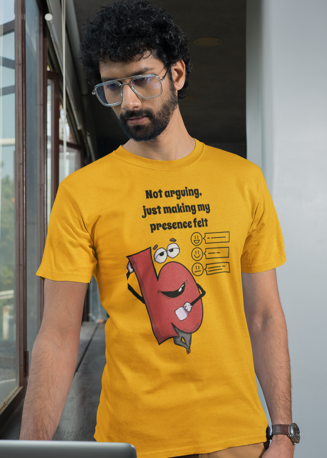 Bilkool Not Arguing Cotton Half Sleeve T-Shirt