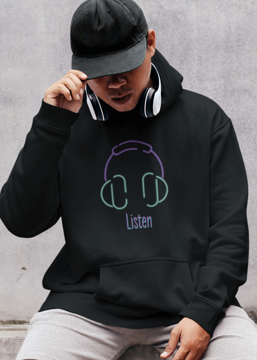 Bilkool Listen Cotton Hoodies