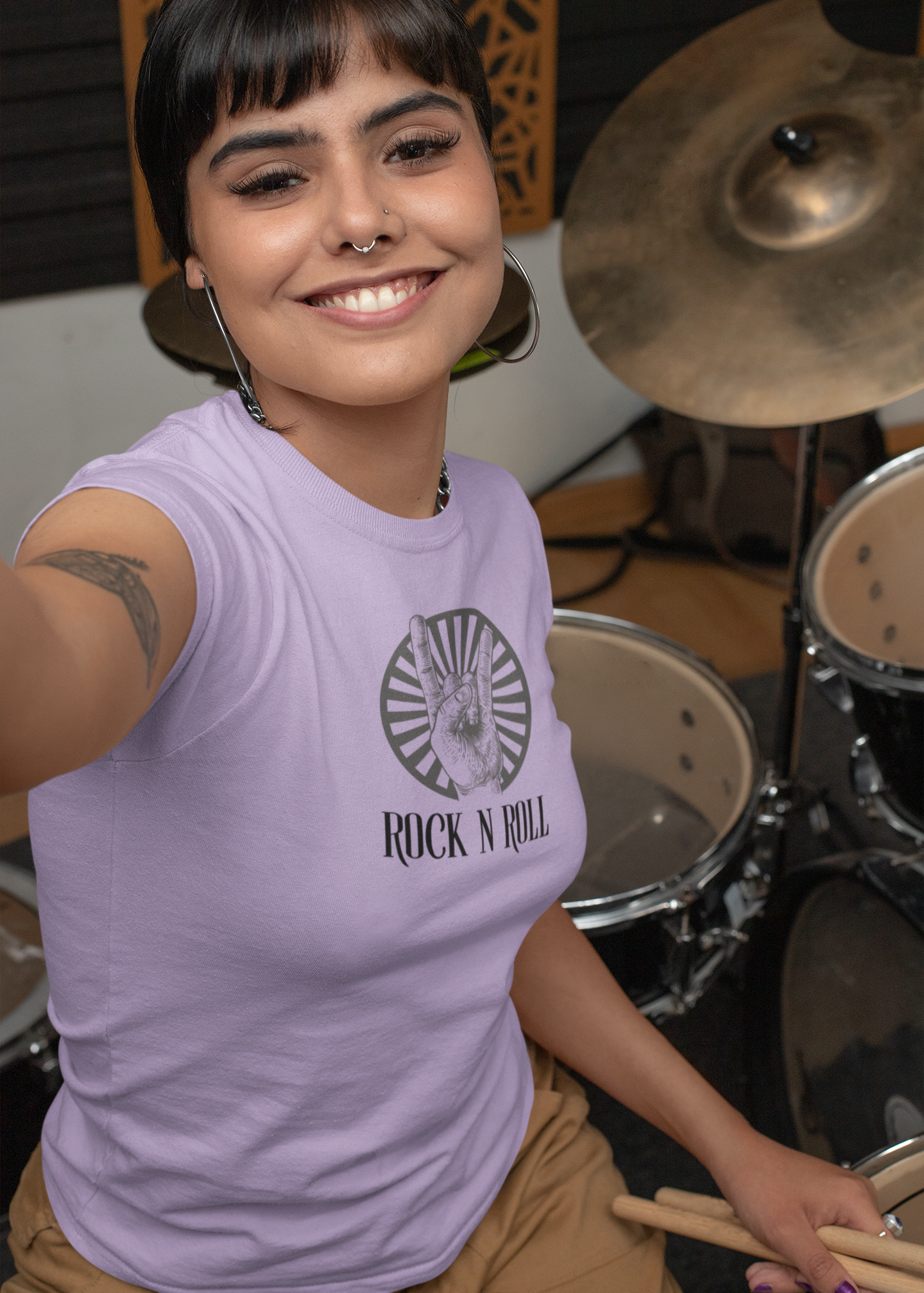 Bilkool Rock N Roll Cotton Half Sleeve T-Shirt