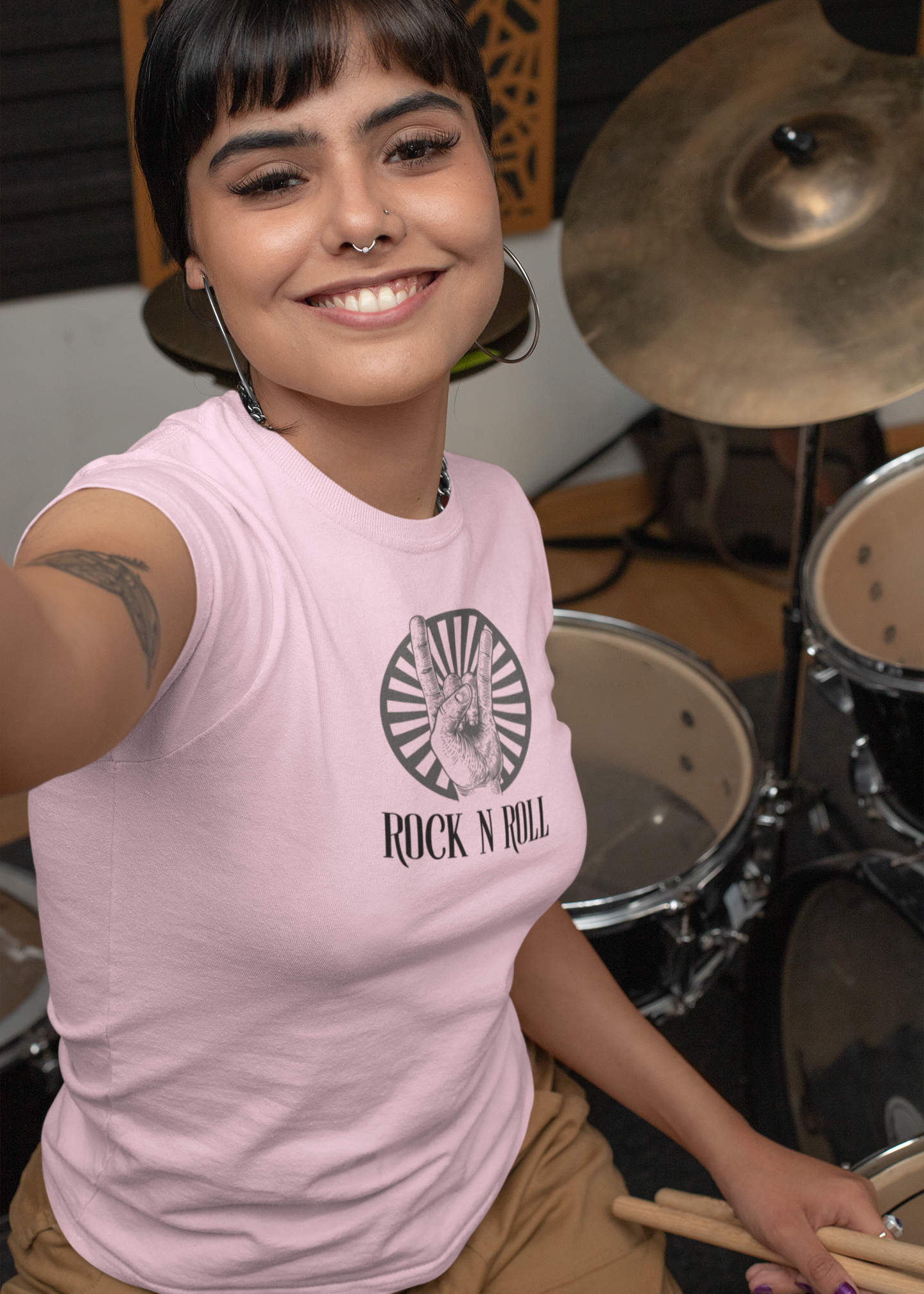 Bilkool Rock N Roll Cotton Half Sleeve T-Shirt