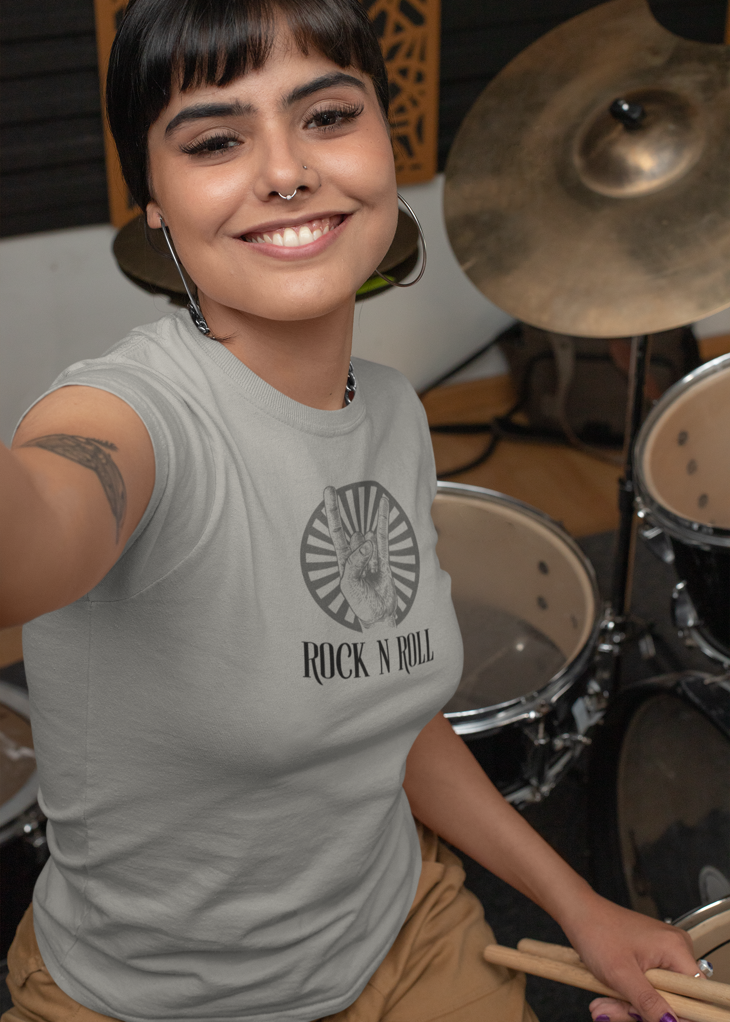 Bilkool Rock N Roll Cotton Half Sleeve T-Shirt